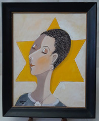 Picasso Style Cubism Acrylic Original Art „Star is Born Framed by Leean Swanson