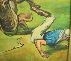 Polo Match c1950s Acrylic on Canvas by Larry Golden