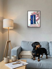 Through The Door Figurative Abstract Expressionist Art Painting