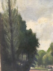 Old Oil Painting Signed Hudson River School Post-Impressionist Landscape