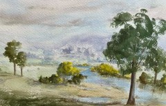 DOUGLAS WHITE AUSTRALIAN LARGE WC „GOULBURN RIVER THORNTON VIC“ 1974