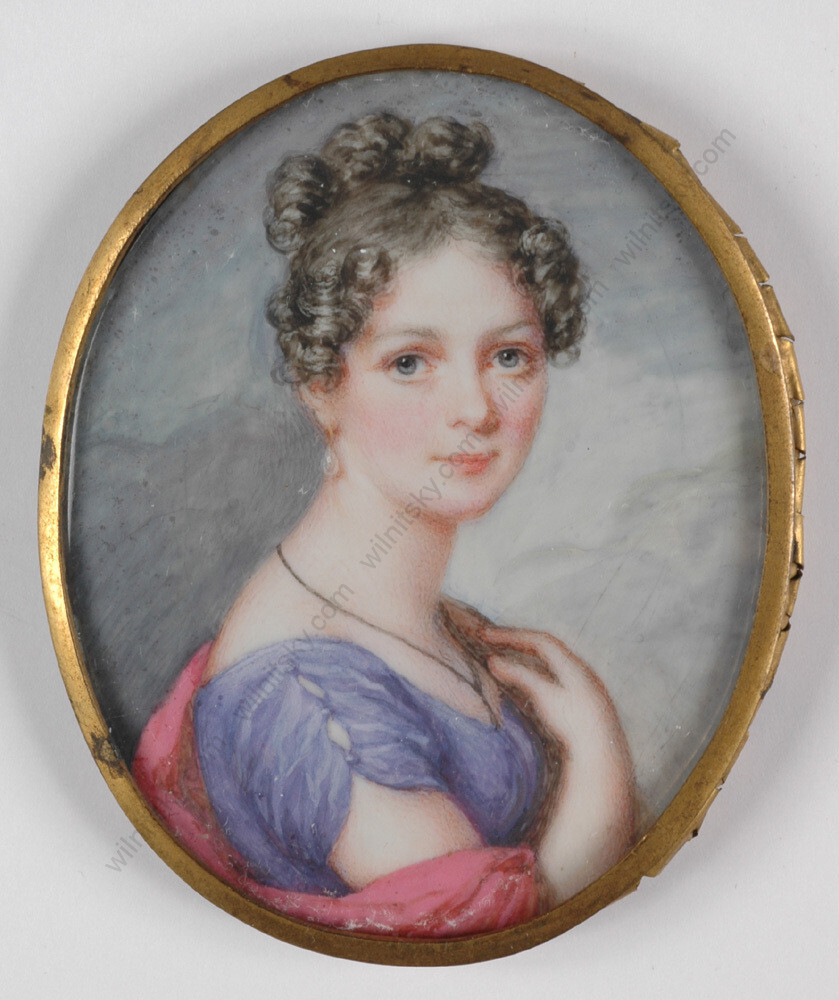 Carl Josef Alois Agricola (1779-1852) „Young Austrian Lady“, miniature, 1820s