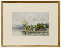 Framed Late 19th Century Watercolour – A Spring Morning
