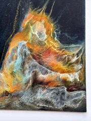Leonardo Nierman Painting Abstract Large Space Landscape Famous Listed Mexico
