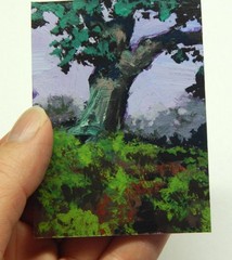 Original ACEO Landscape ART Tree