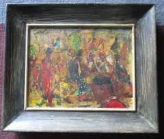 Pascal Cucaro, Original Oil Painting on Board, Double signed Framed
