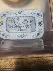 Framed Still Life Painting Copper Cookware Kitchen Wall Art Rustic Farmhouse