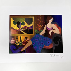 Itzchak Tarkay Lithograph Print signed Art „Simple Elegance „2024 Painting w COA