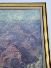 ANTIQUE AMERICAN IMPRESSIONIST PAINTING 1930 GRAND CANYON LARGE CHESTER SCHROCK