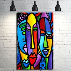 Pop Art Abstract print Modern Whimsical Pop HUGE painting Canvas Fidostudio