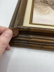 Vintage William Newport Barn Oil Painting Signed Landscape Linen Frame