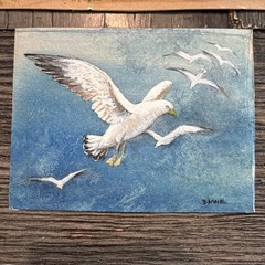 Lot of Vintage Nautical Seascape Paintings by Diane Murphree