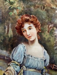 G E Parkin : Female Within River Landscapes, Signed And Dated 1914