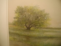 1944 WATERCOLOR SEASCAPE,LARGE,BY JOSEPH ANTHONY ATCHISON,EASTERN SHORE VA,ORIG
