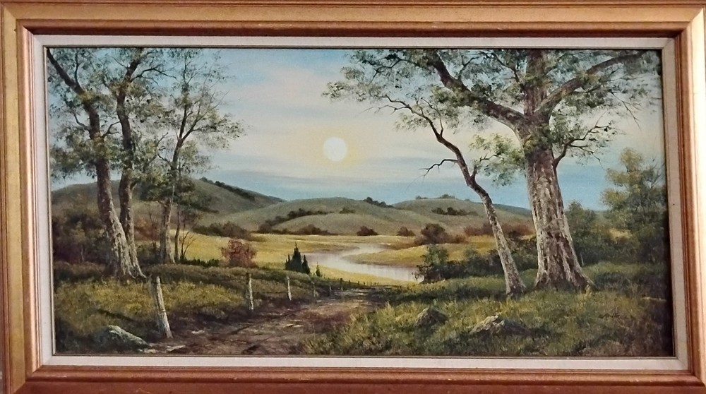 Phillip Cantrell Signed Original Oil on Canvas Art Painting Large 56″ x 31 1/2″