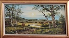 Phillip Cantrell Signed Original Oil on Canvas Art Painting Large 56″ x 31 1/2″