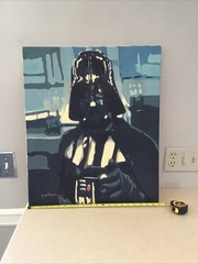 Darth Vader Star Wars Art 21”X 25”Pop Art Painting G. Pataison