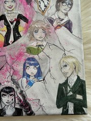 Handmade Acrylic And Ink Pen On Canvas Danganronpa Trigger Happy Havoc Painting