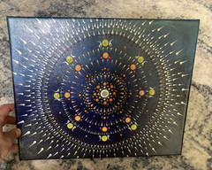 14” x 11” Original Mandala Dot Painting Abstract Art in Acrylic – Art by Eera G