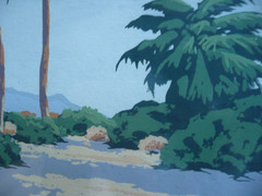 WORDEN BETHELL, LISTED EARLY CALIFORNIA CALIF SILKSCREEN DESERT PLEIN AIR PRINT