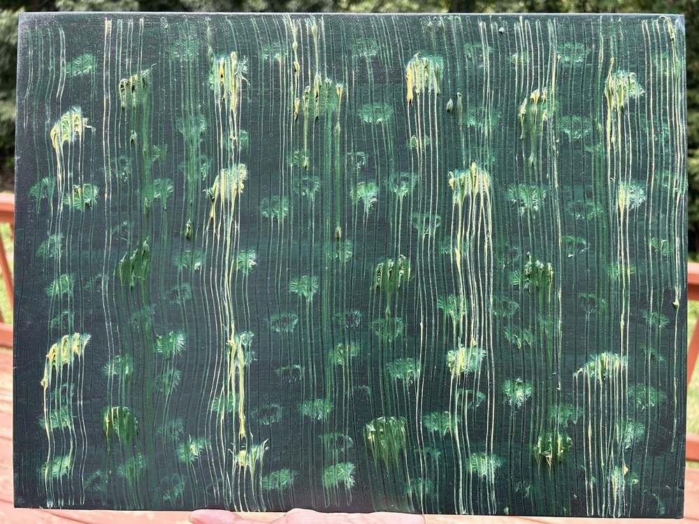 Abstract Jellyfish Oil Painting On Canvas Panel Original Signed New Mint