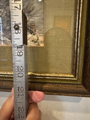 Framed Vintage Watercolor Landscape Painting – Tree Scene with Possible Signatur