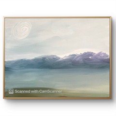 BLESSED#363 Big Mountain Moon 11×14 Original Canvas Board Art Modern Abstract
