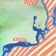 ‘Hazard Zones‘ Tristan Reasor Original Abstract Painting Acrylic 6×6 Fine Art