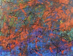 Jackson Pollock style￼ Profession￼al Painting 81” X 62”(6ft 9in)Abstract Modern