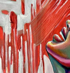 ORIGINAL Acrylic Picture Painting XXL Woman Abstract Art Portrait Modern HAND PAINTED