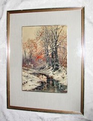 Original Watercolor Painting Warren Baumgartner 1894-1963 American