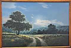 C CHARLES SUMMEY- Moonlight Over The Forest 44” x 36 Original Landscape Oil BIG