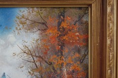 Vtg 70s Framed Original Morejon Forest & River Landscape Scene Oil Painting 8X10