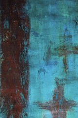 “ Cross”painting on canvas 72” X 60” Acrylic, Abstract, POP Art, giant.