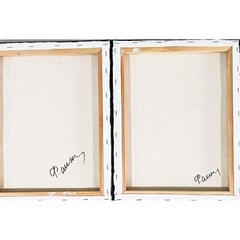 3 paintings textured 14X35 abstract expressionism. Gallery wall modern art decor
