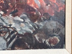 Waldo Peirce – “The Clam Diggers” – O/C – 1925 to 1949 – Maine Seascape Scene