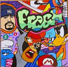 Pop Culture Cartoon Character Art Acrylic On Canvas Painting 24×24