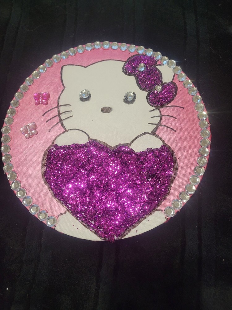 Hello Kitty Handmade Canvas Painting
