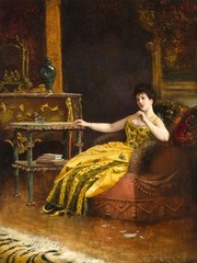 Classic European Court Lady Oil Painting Giclee Art Printed on canvas L3989