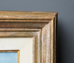 24″ Wide Framed Antique Oil/Canvas Painting of a Belgian Landscape