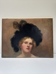 JEAN PAUL SELINGER PAINTING PRETTY WOMAN FEMALE MODEL LISTED FAMOUS ANTIQUE OIL
