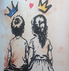 Original street art painting urban art canvas in Banksy style unique hand painted