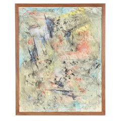 Amazing Charles Ragland Bunnell Abstract Oil Painting, 1968 -signed + framed-