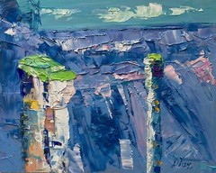 Abstract Landscape Original Oil Painting Dorothy Laz