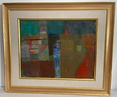 Large Abstract Oil Painting on Canvas 37″ x 30″