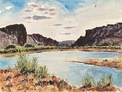 Original Painting in Watercolor „Argentina, South America” 9″ x 12“ NOT A PRINT