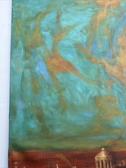 Russian Surrealist Painting Large Expressionism Listed Andrei Medvedev Modernist