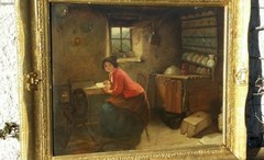 „John Haynes Williams, Original Oil Painting on canvas, Signed,1860s, framed