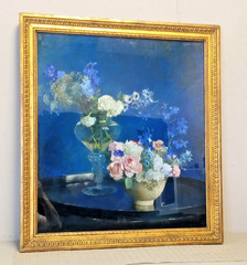 Laura Coombs Hills Original Pastel Painting Flower Vases Heavy Gilded Frame