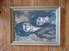 Mid-Century Modern Big Eye Girl By Medy „Bozkurtian?“ Couple 21×27″